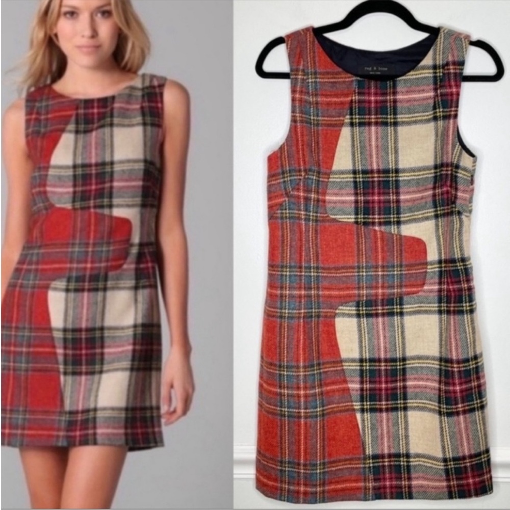 Rag & Bone Saami Plaid Dress Holiday Mini